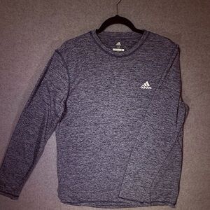 Adidas Golf Men’s Medium Heathered Blue Gray Long Sleeve Athletic Shirt